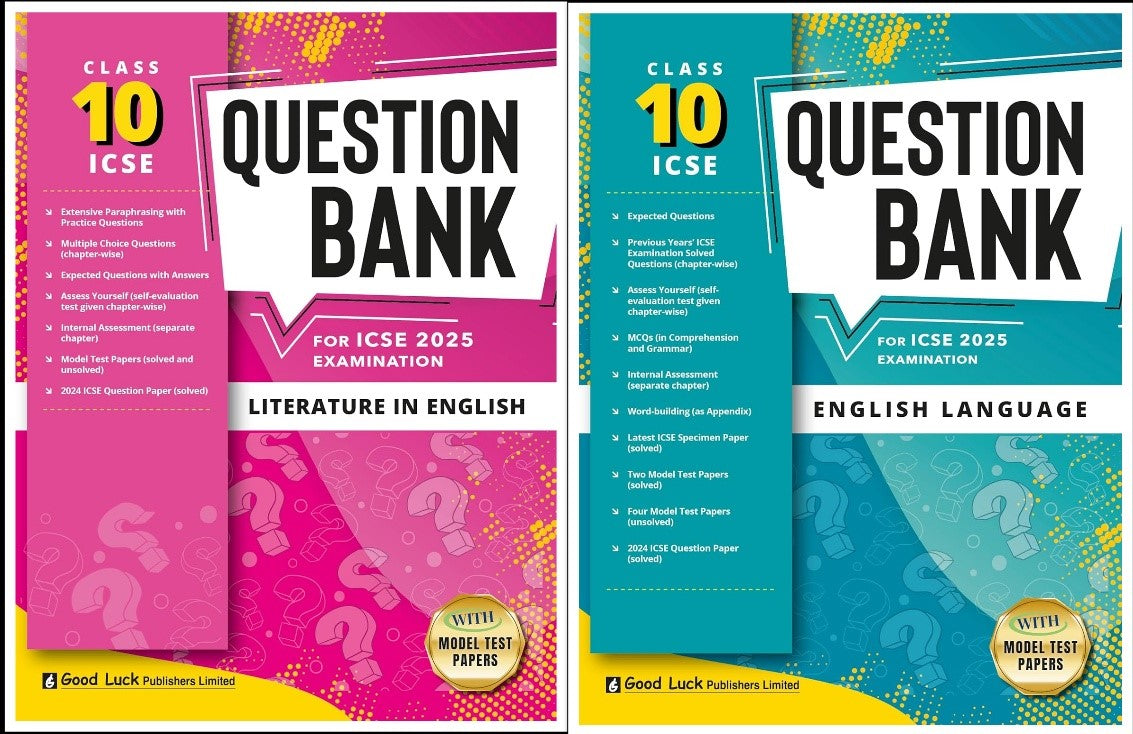 Good Luck ICSE Question Bank English Language & Literature Class 10 (Set of 2 Books) for Examination 2025 (Paperback)