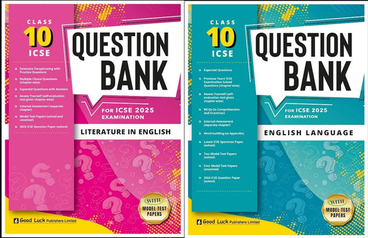 Good Luck ICSE Question Bank English Language & Literature Class 10 (Set of 2 Books) for Examination 2025 (Paperback)