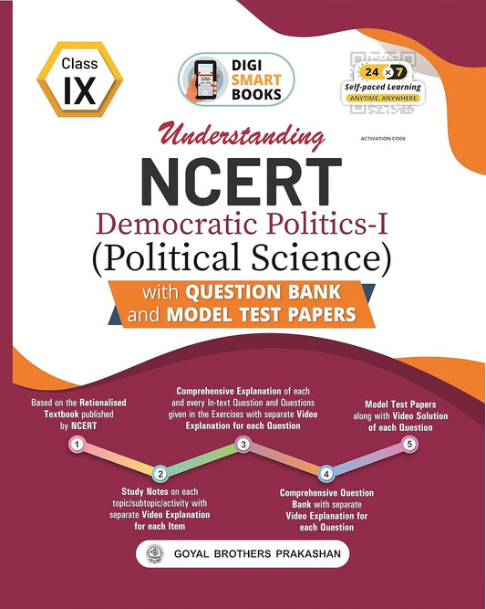 Goyal CBSE Understanding NCERT Democratic Politics I (Political Science) Class 9 - for 2025 Examinations - Paperback