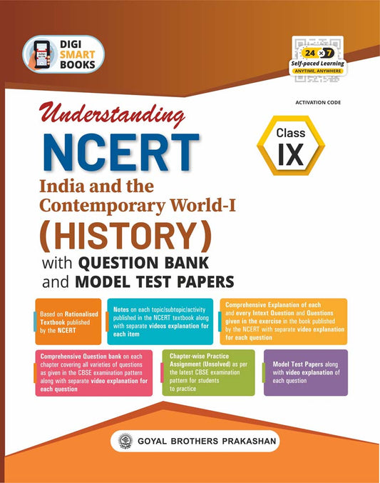 Goyal CBSE Understanding NCERT India and the Contemporary World -I (History) with Question Bank and Model Test Papers for Class 9 - Latest for 2026 Examinations - Paperback Edition