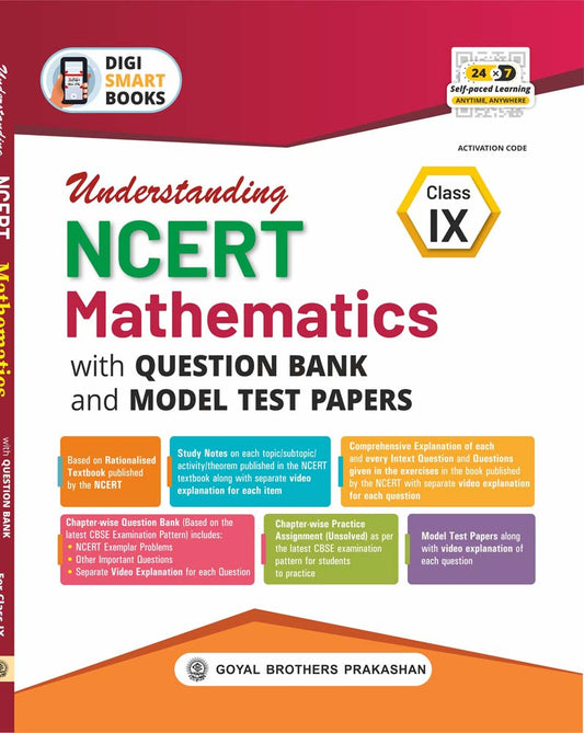 Goyal CBSE Understanding NCERT Mathematics (Basic and Standard) with Question Bank and Model Test Papers for Class 9 - Latest for 2026 Examinations - Paperback