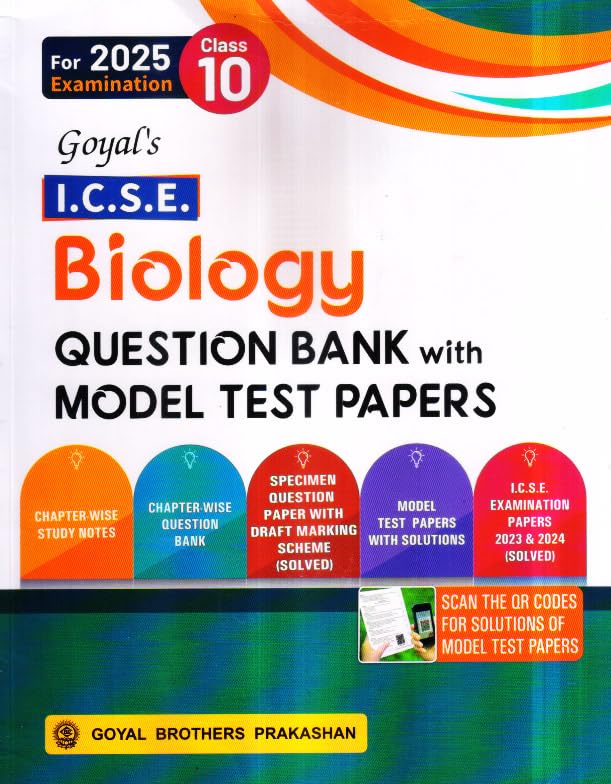 Goyal ICSE Question Bank Physics, Chemistry, Biology Set of 3 Books Class 10 Along with Model Test Papers for 2025 Examinations- Paperback