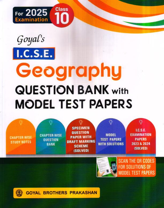 Goyal ICSE Question Bank Geography Class 10 Along with Model Test Papers for 2025 Examinations - Paperback