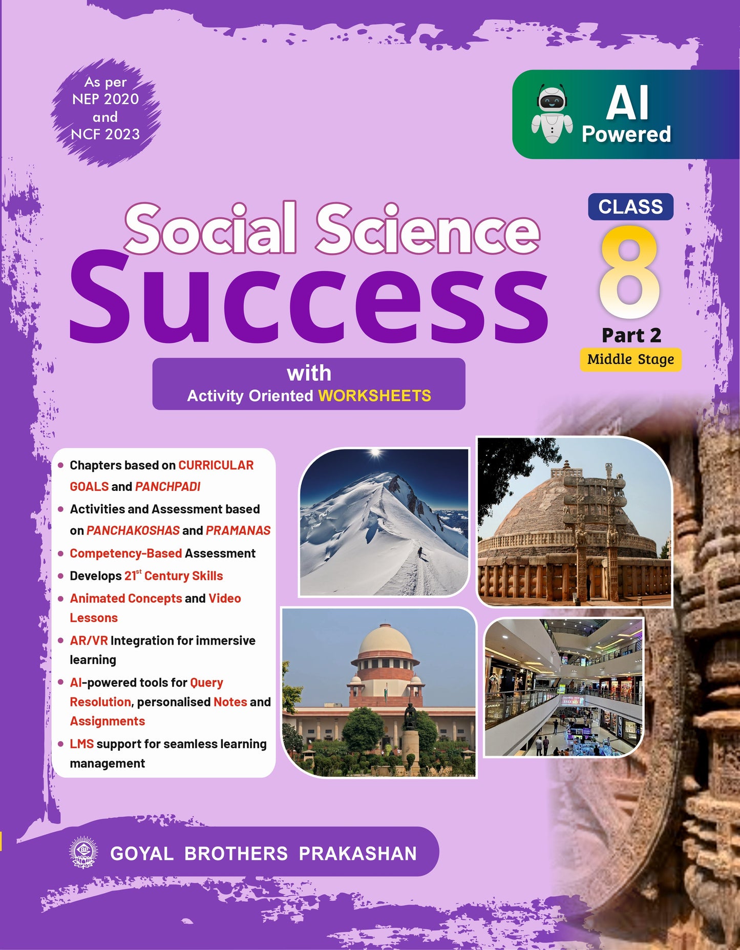 Goyal - Social Science Success for Class 8 Part 2 - With Activity Oriented Worksheets _ As per NEP 2020 and NCF 2023