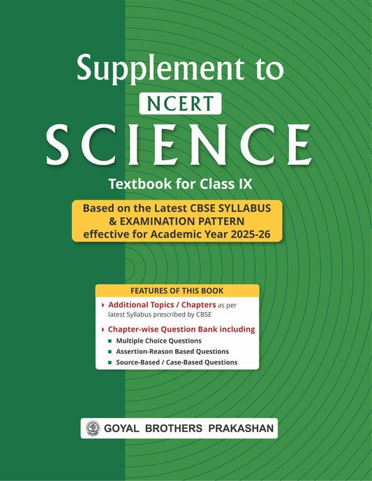 Goyal Supplement to NCERT Science Textbook for class 9 - Latest For 2025-26 Session - Paperback