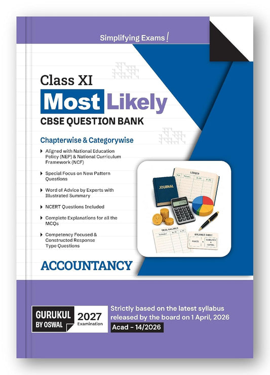 Oswal Gurukul Accountancy Most Likely CBSE Question Bank Class 11 for 2027 Examination. Paperback