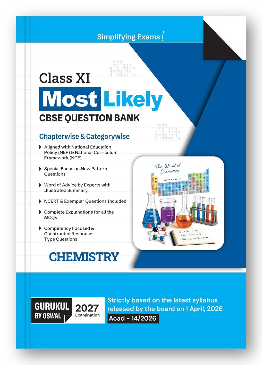 Oswal Gurukul Chemistry Most Likely CBSE Question Bank Class 11 for 2027 Examination. Paperback