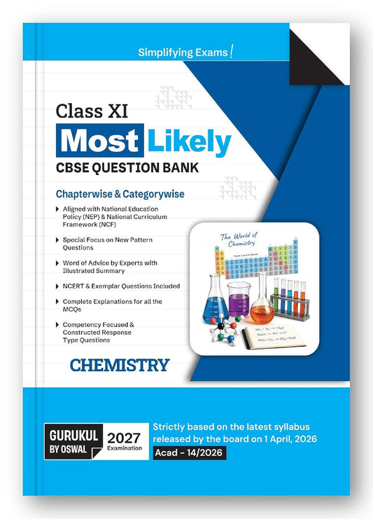 Oswal Gurukul Chemistry Most Likely CBSE Question Bank Class 11 for 2027 Examination. Paperback