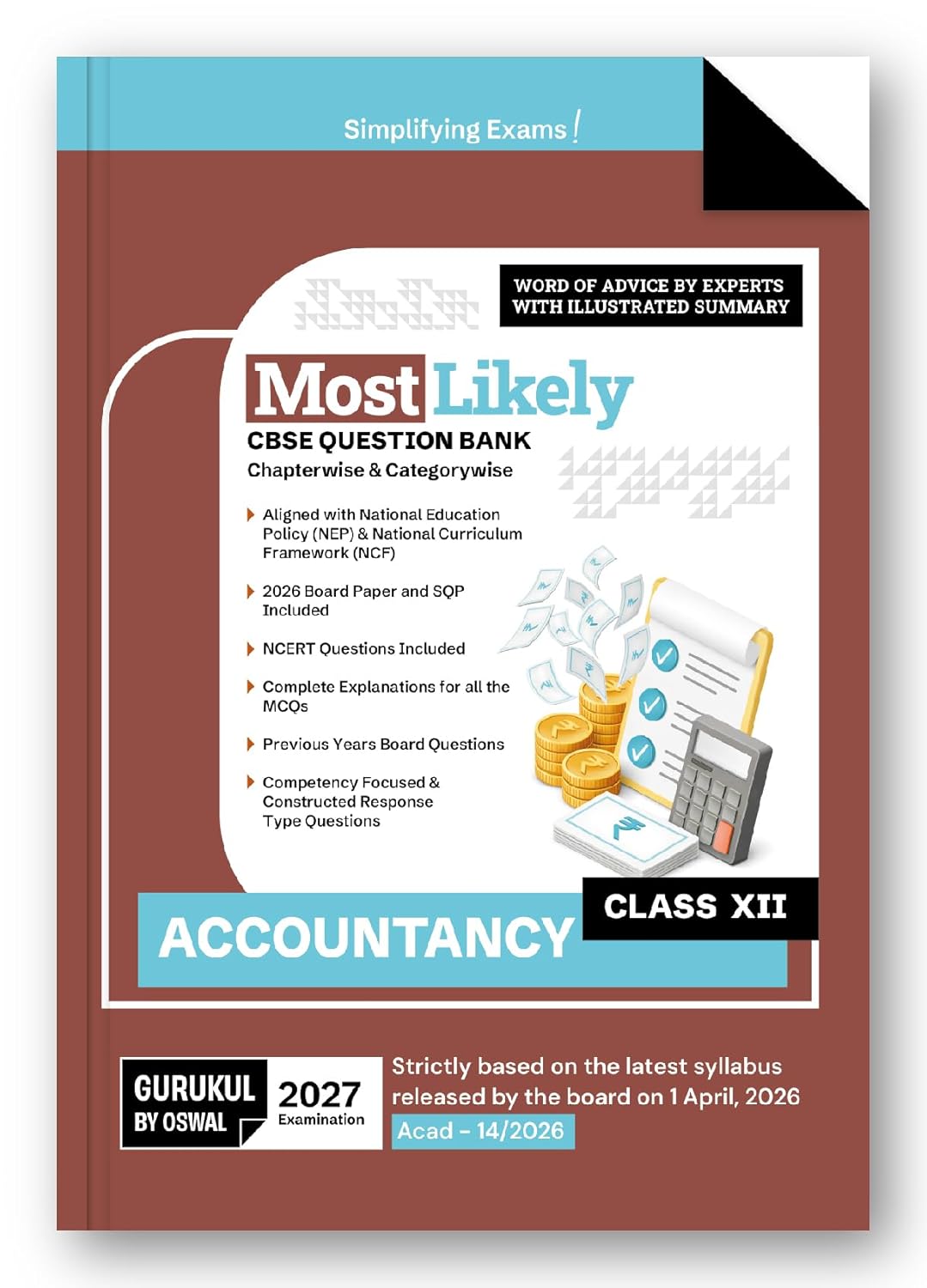 Oswal Gurukul Accountancy Most Likely CBSE Question Bank Class 12 - Latest for the examination 2027