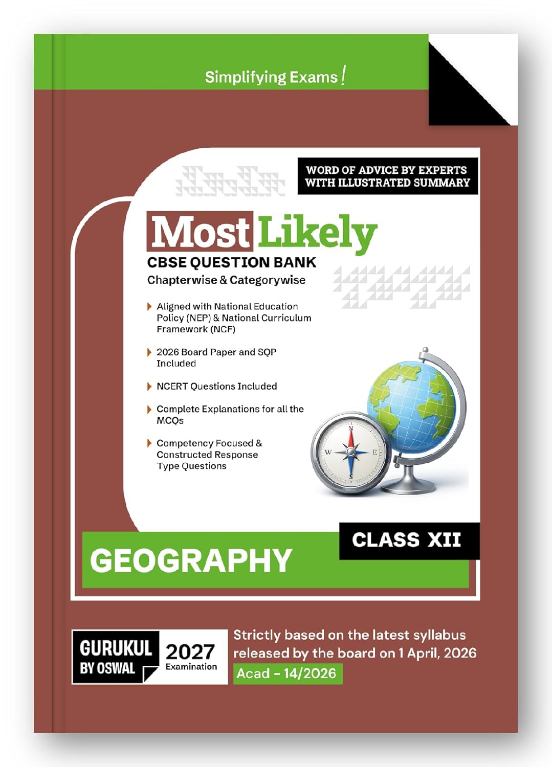 Oswal Gurukul Geography Most Likely CBSE Question Bank Class 12 - Latest for the examination 2027