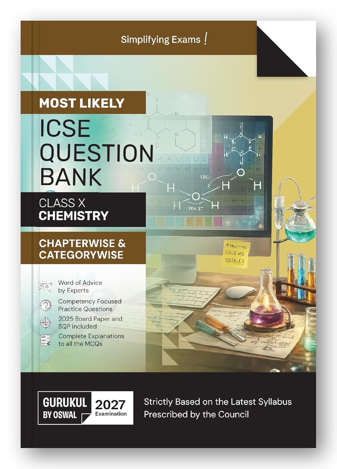 Gurukul by Oswal ICSE Chemistry Most Likely Question Bank for Class 10 - Latest for 2027 Examination