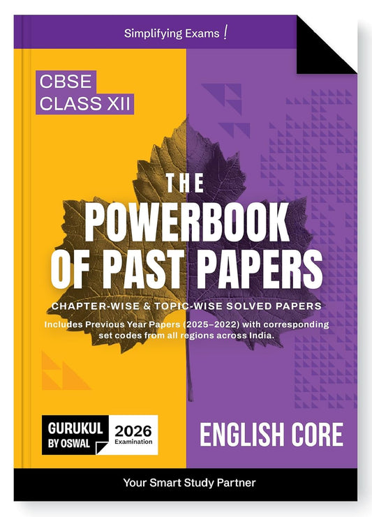 Gurukul by Oswal PowerBook CBSE Class 12 English Core Past Papers For Exam 2026