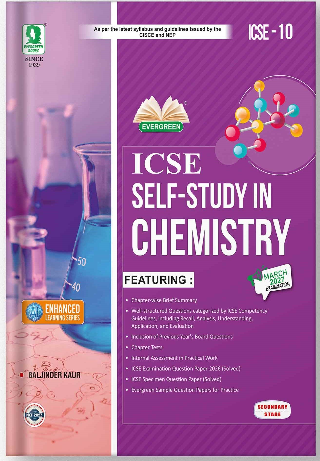 Evergreen ICSE Self Study in CHEMISTRY For Class 10 - Latest for 2027 Examination