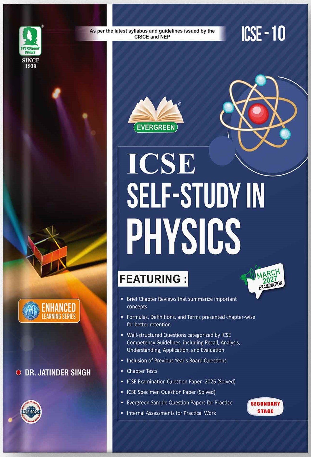 Evergreen ICSE Self Study in Physics, Chemistry, Biology & Mathematics for Class 10 - Set of 4 Books - Latest for 2027 Examination