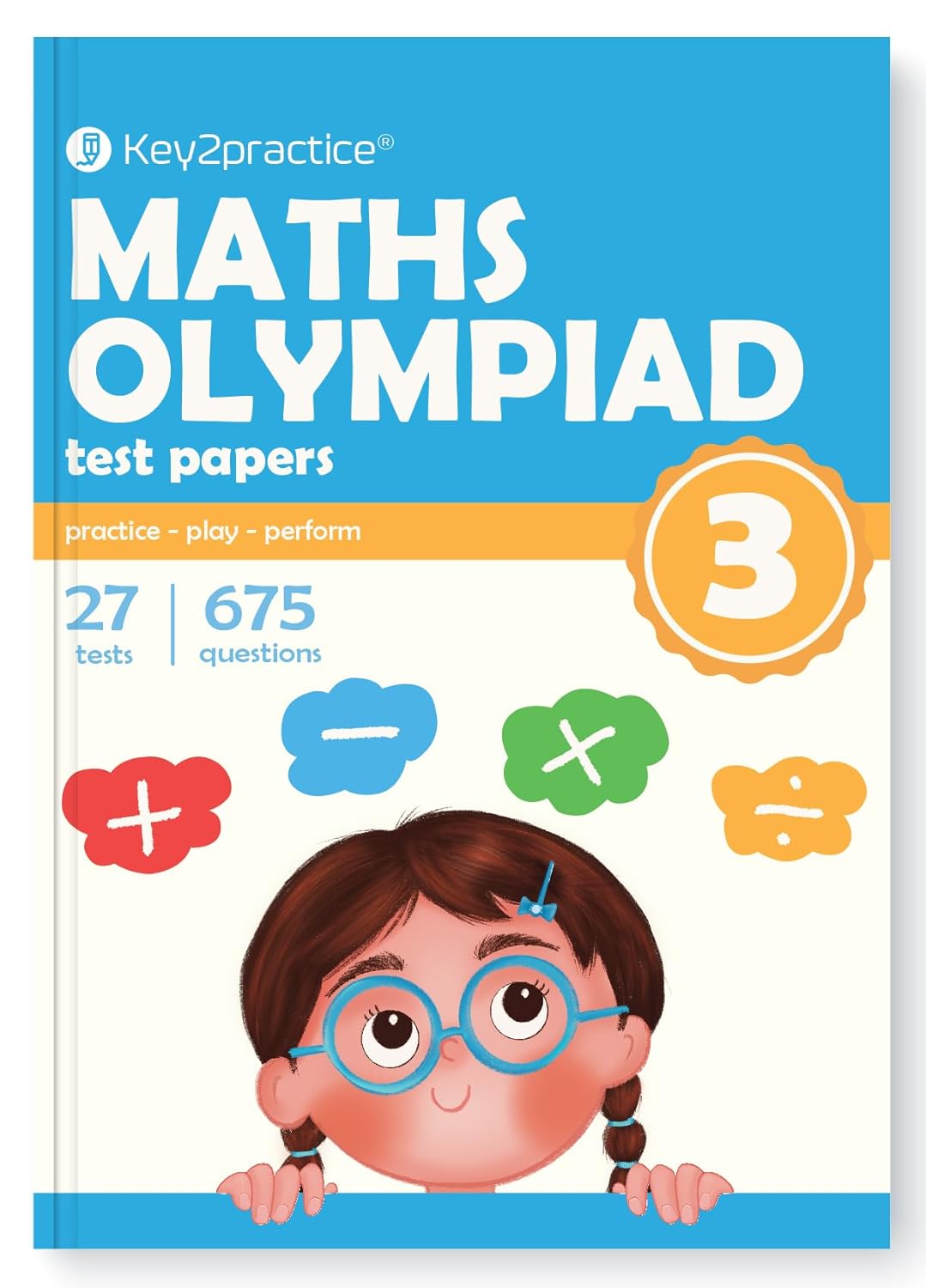 Key2Practice Olympiad Test Paper for Class 3 - 27 Tests, 675 Math Questions, Activity Based Worksheets