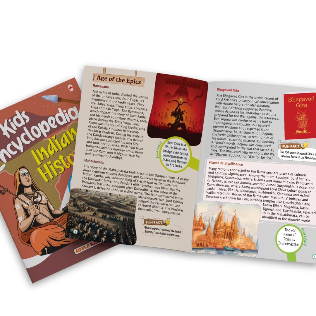 Maple Kids Encyclopedia - Indian History - Knowledge Book for Kids - Picture Book for Kids. Paperback
