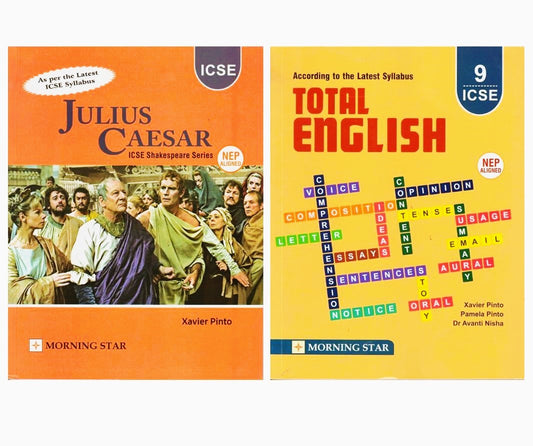 Morning Star ICSE Julius Caesar Textbook & Total English for Class 9 - Set of 2 Books - (According to the Latest ICSE Syllabus) - (Revised Edition)