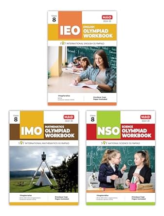 MTG Olympiad IEO-IMO-NSO (English, Mathematics & Science) Workbook For Class 8 - Latest for 2024-25 Session