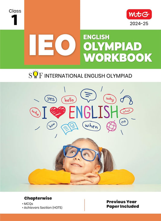 MTG Olympiad IEO English Workbook For Class 1 - Latest for 2024-25 Session