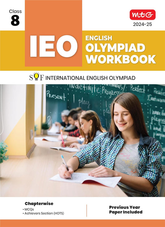 MTG Olympiad IEO English Workbook For Class 8 - Latest for 2024-25 Session