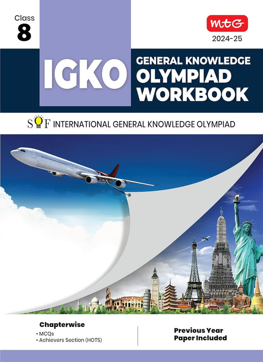 MTG Olympiad IGKO General Knowledge Workbook For Class 8 - Latest for 2024-25 Session