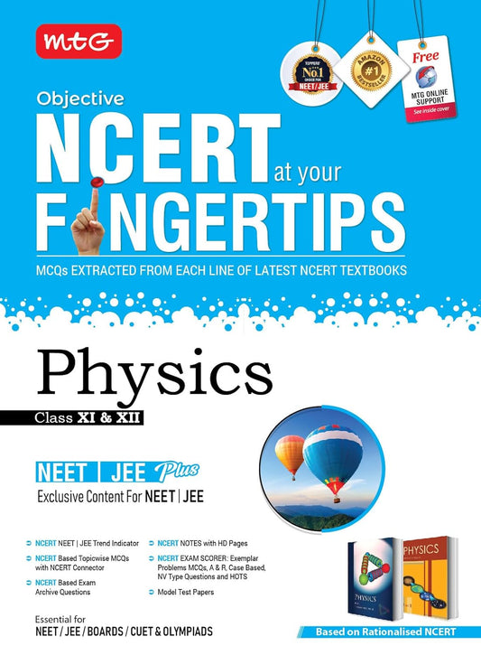 MTG Objective NCERT at your FINGERTIPS Physics (Based on NCERT Latest Pattern) - Latest for 2025 Exam's