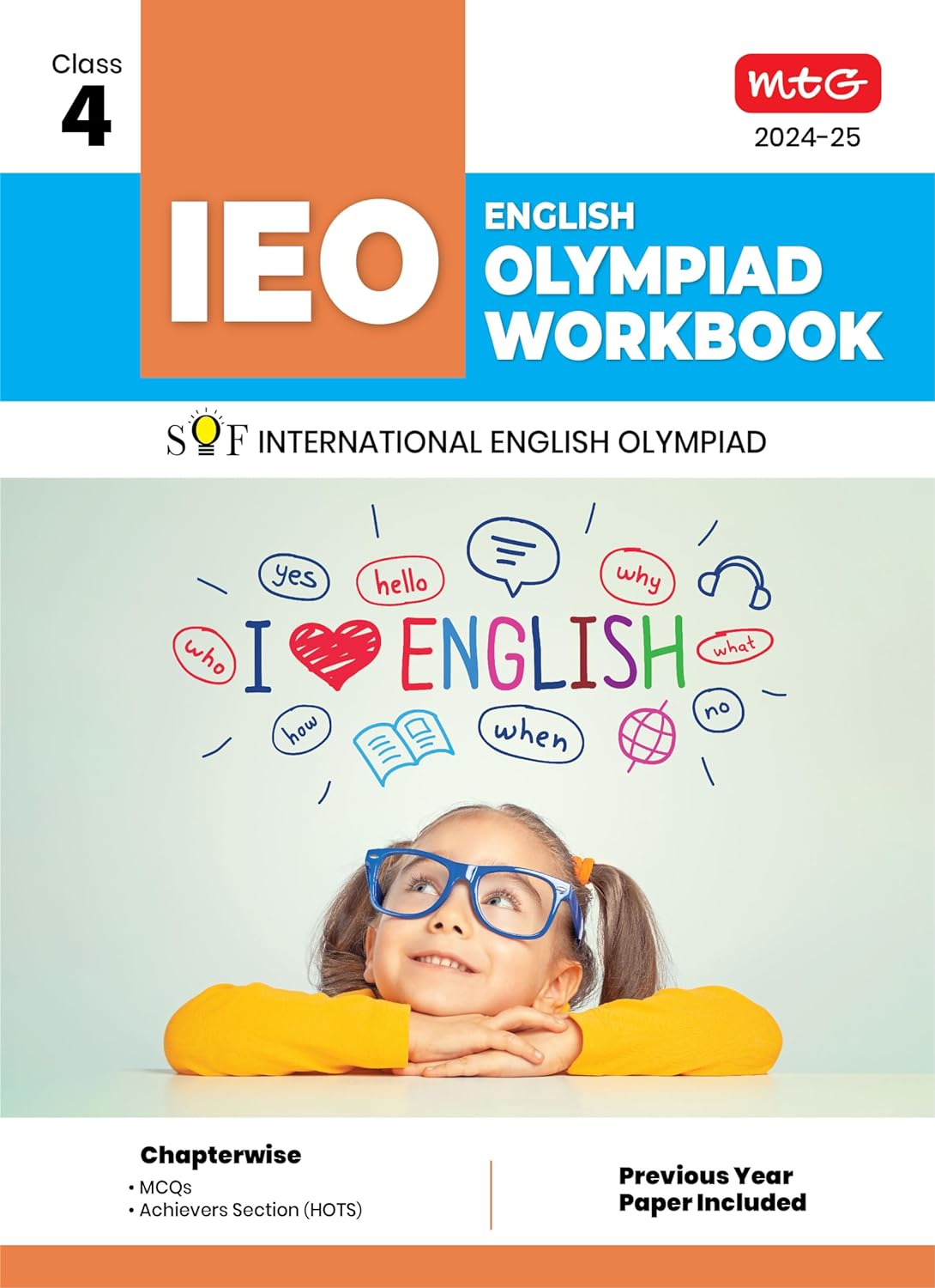 MTG Olympiad IEO English Workbook For Class 4 - Latest for 2024-25 Session