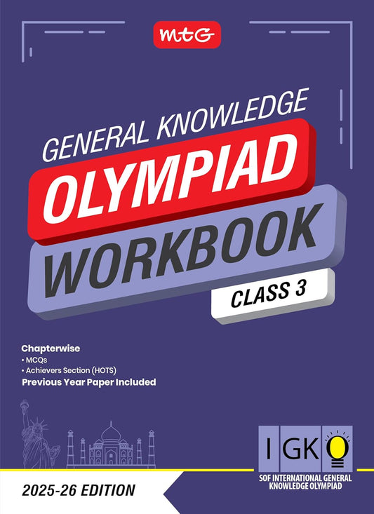 MTG International Olympiad General Knowledge (IGKO) Workbook For Class 3 - Latest for 2025-26 Session. Paperback