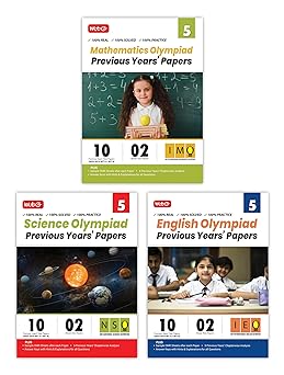 MTG Olympiad IMO - NSO -IEO (English, Mathematics & Science) Previous Years Papers (Set of 3 Books) For Class 5 - Latest for 2024-25 Session