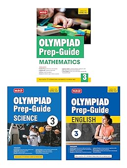 MTG Olympiad IMO - NSO -IEO (English, Mathematics & Science) Prep-Guide (Set of 3 Books) For Class 3 - Latest for 2024-25 Session