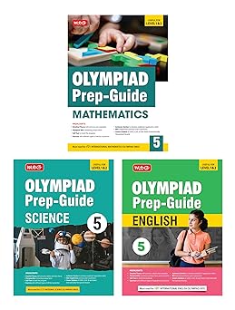 MTG Olympiad IMO - NSO -IEO (English, Mathematics & Science) Prep-Guide (Set of 3 Books) For Class 5 - Latest for 2024-25 Session