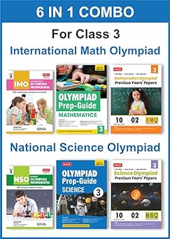 MTG Olympiad IMO - NSO (Mathematics & Science) Workbook, Prep - Guide & Previous Years Papers (Set of 6 Books) For Class 3 - Latest for 2024-25 Session