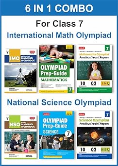 MTG Olympiad IMO - NSO (Mathematics & Science) Workbook, Prep - Guide & Previous Years Papers (Set of 6 Books) For Class 7 - Latest for 2024-25 Session