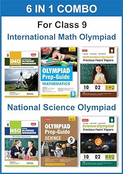 MTG Olympiad IMO - NSO (Mathematics & Science) Workbook, Prep - Guide & Previous Years Papers (Set of 6 Books) For Class 9 - Latest for 2024-25 Session