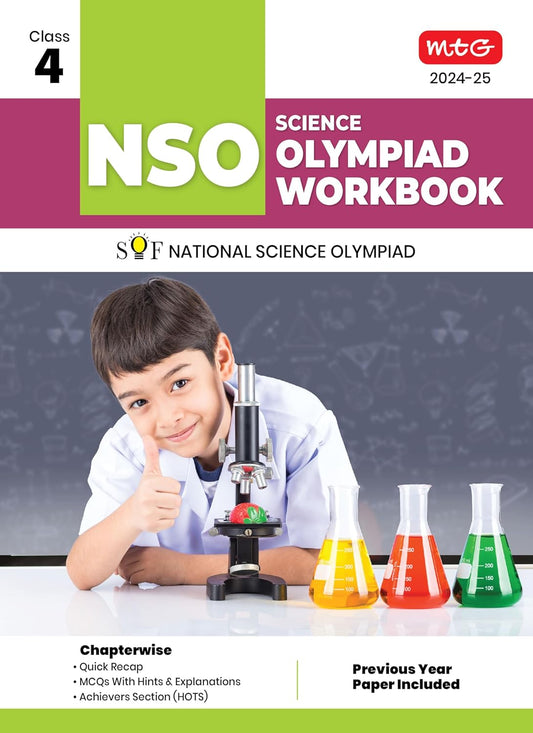 MTG Olympiad NSO Science Workbook For Class 4 - Latest for 2024-25 Session