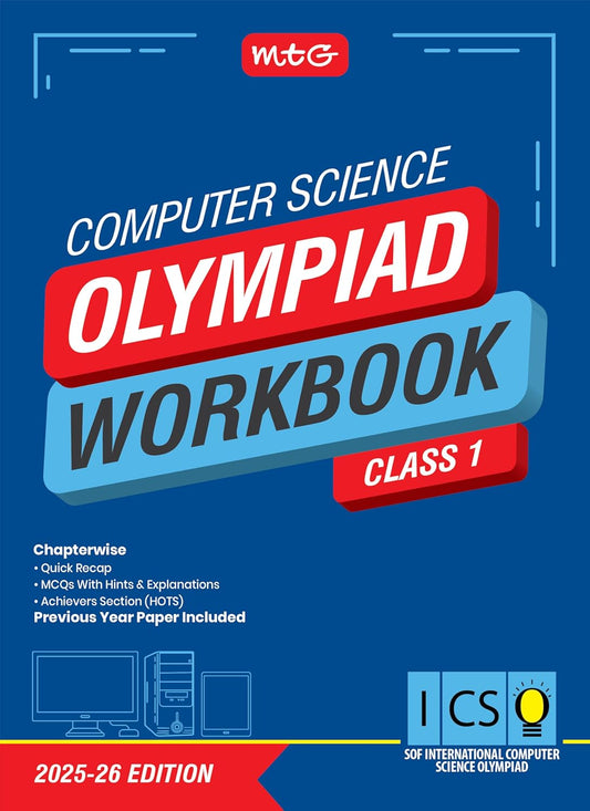 MTG Olympiad ICSO Computer Science Workbook For Class 1 - Latest for 2025-26 Session
