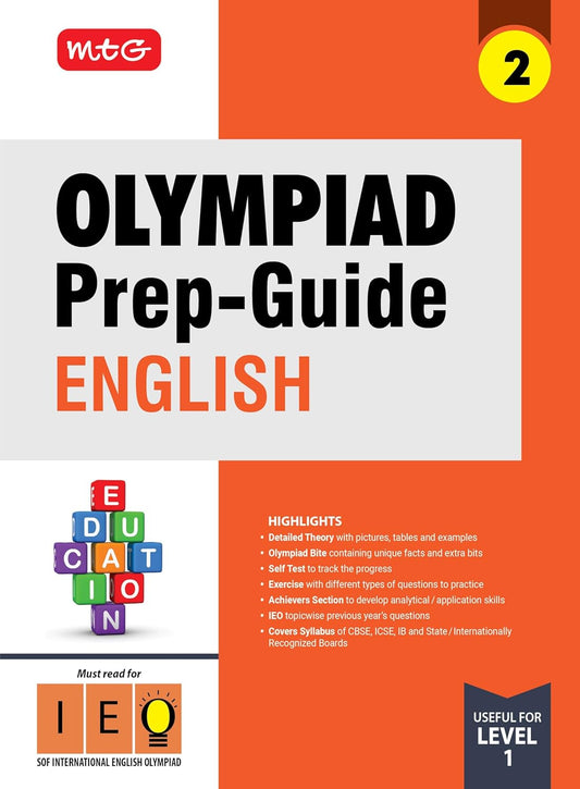 MTG Olympiad Prep-Guide (IEO) English for Class 2 - Latest for 2025-26 Examination. Paperback