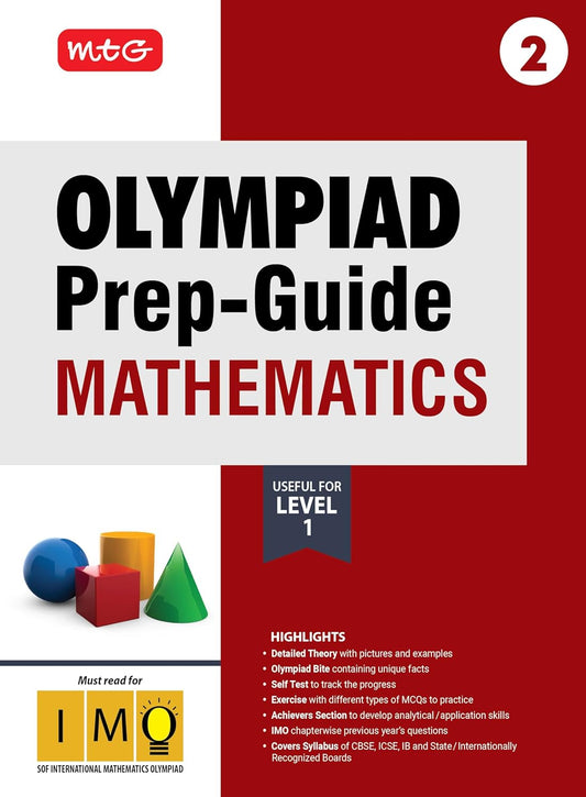 MTG Olympiad Prep-Guide (IMO) Mathematics for Class 2 - Latest for 2025-26 Examination. Paperback