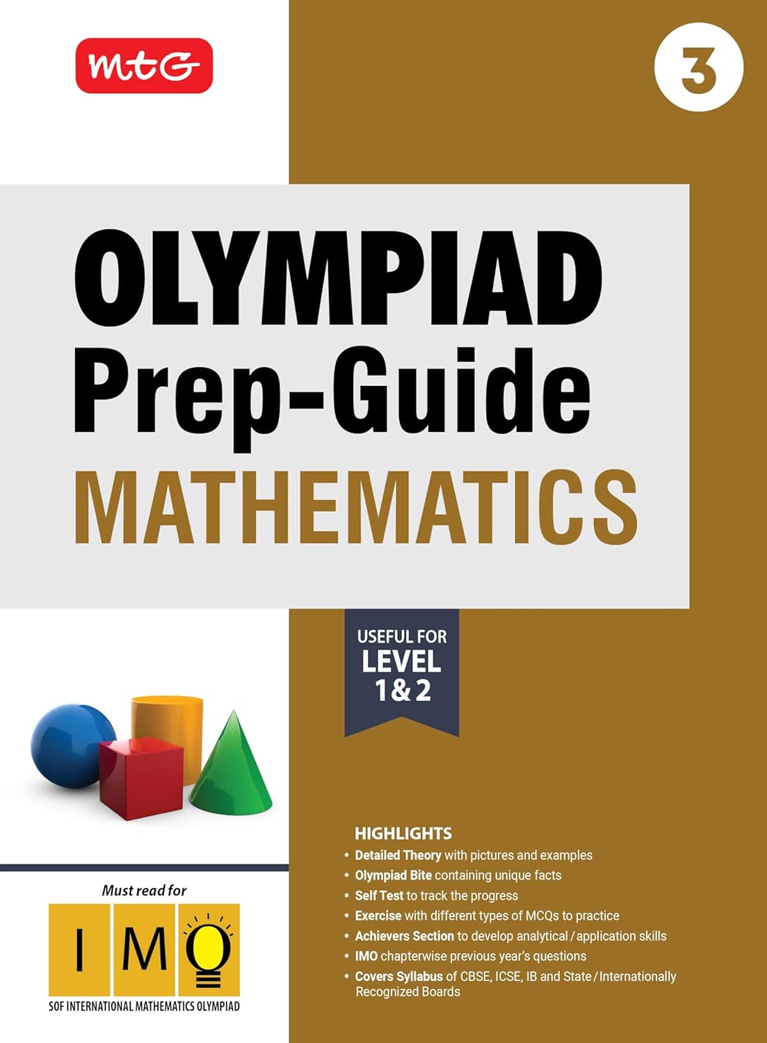 MTG Olympiad Prep-Guide (IMO) Mathematics for Class 3 - Latest for 2025-26 Examination. Paperback