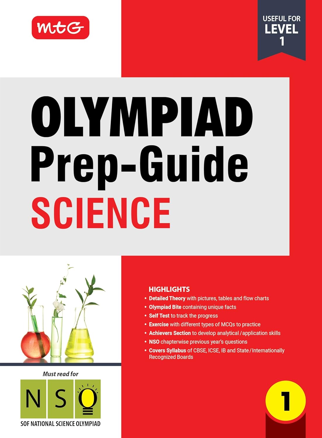 MTG Olympiad Prep-Guide (NSO) Science for Class 1 - Latest for 2025-26 Examination. Paperback
