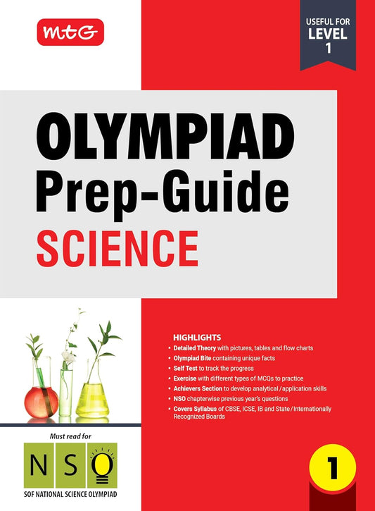 MTG Olympiad Prep-Guide (NSO) Science for Class 1 - Latest for 2025-26 Examination. Paperback