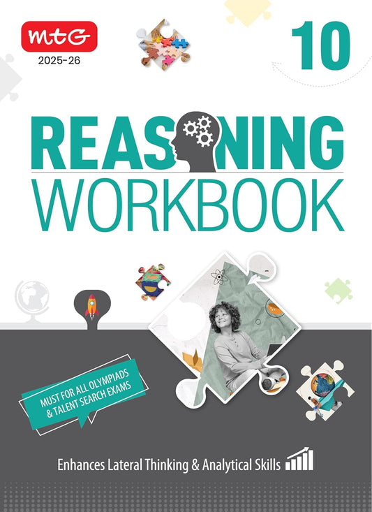 MTG Olympiad Reasoning Workbook Class 10 - Latest for 2025-26 Session