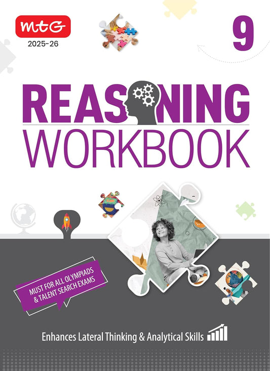 MTG Olympiad Reasoning Workbook Class 9 - Latest for 2025-26 Session