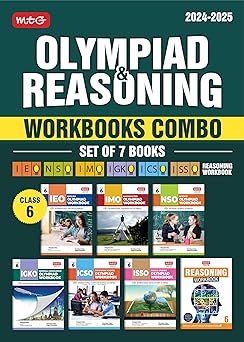 MTG Olympiad NSO-IMO-IEO-ICSO-IGKO-ISSO Workbook & Reasoning Set of 7 Books For Class 6 - Latest for 2024-25 Session