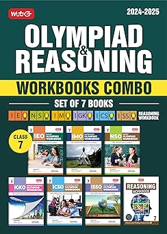 MTG Olympiad NSO-IMO-IEO-ICSO-IGKO-ISSO Workbook & Reasoning Set of 7 Books For Class 7 - Latest for 2024-25 Session