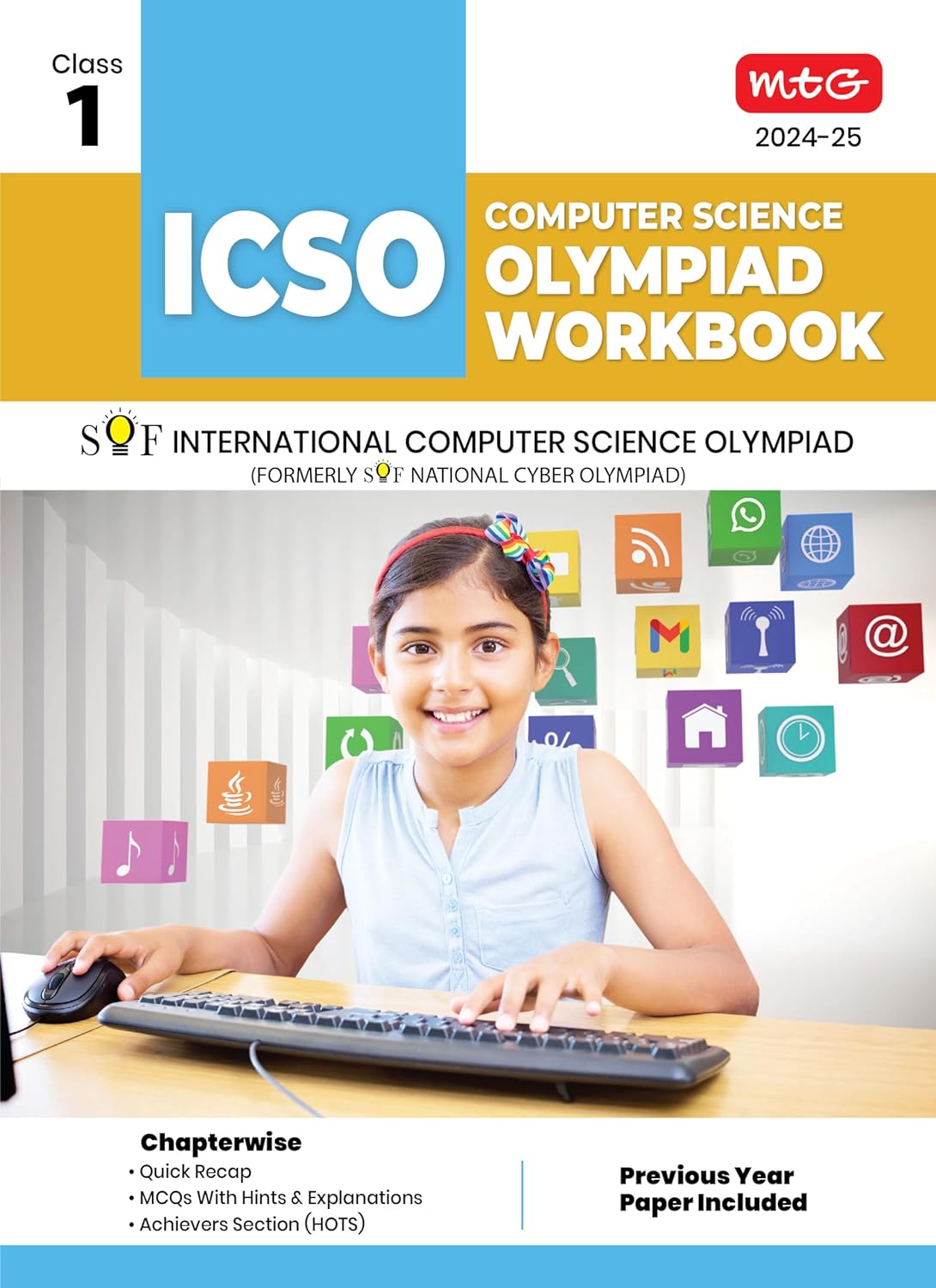 MTG Olympiad All Books Set of 6 IEO-IMO-NSO-IGKO-ICSO Workbook & Reasoning For Class 1 - Latest for 2024-25 Session