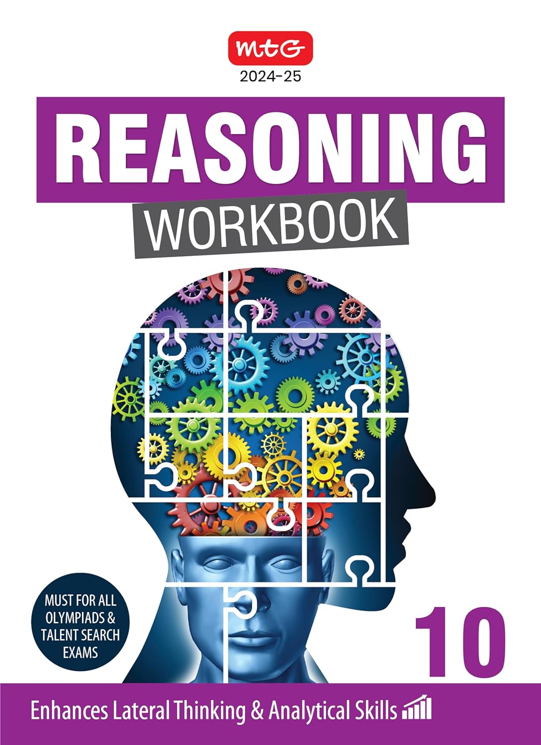 MTG Olympiad Reasoning Workbook Class 10 - Latest for 2024-25 Session