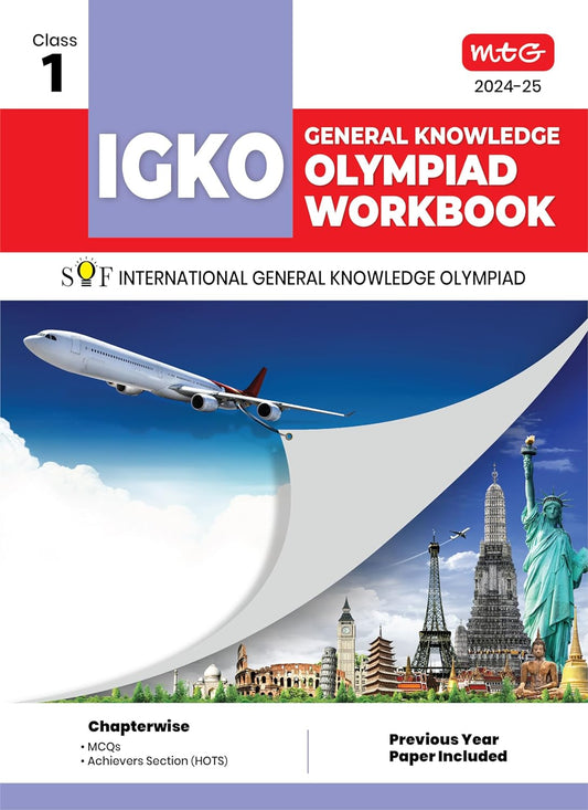 MTG Olympiad IGKO General Knowledge Workbook For Class 1 - Latest for 2024-25 Session