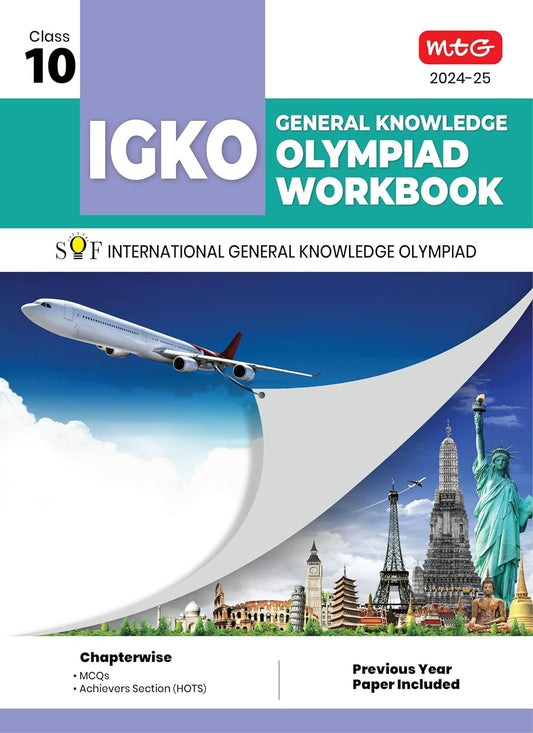 MTG Olympiad IGKO General Knowledge Workbook For Class 10 - Latest for 2024-25 Session