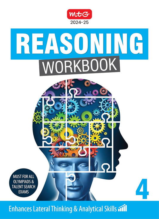 MTG Olympiad Reasoning Workbook Class 4 - Latest for 2024-25 Session